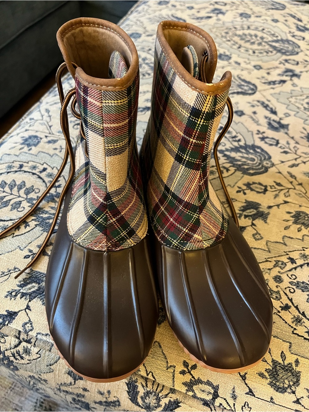 Marley Lilly Plaid Duck Boots size 9